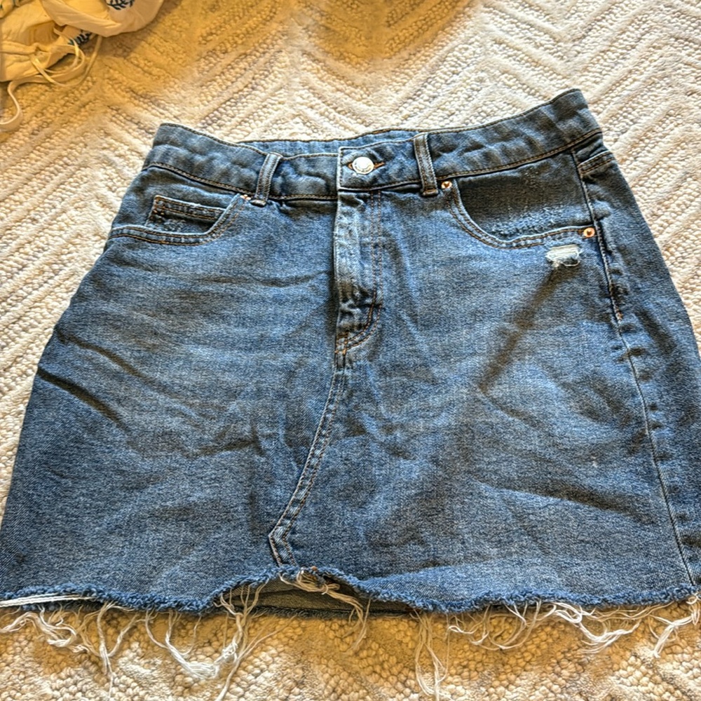 Denim mini skirt
